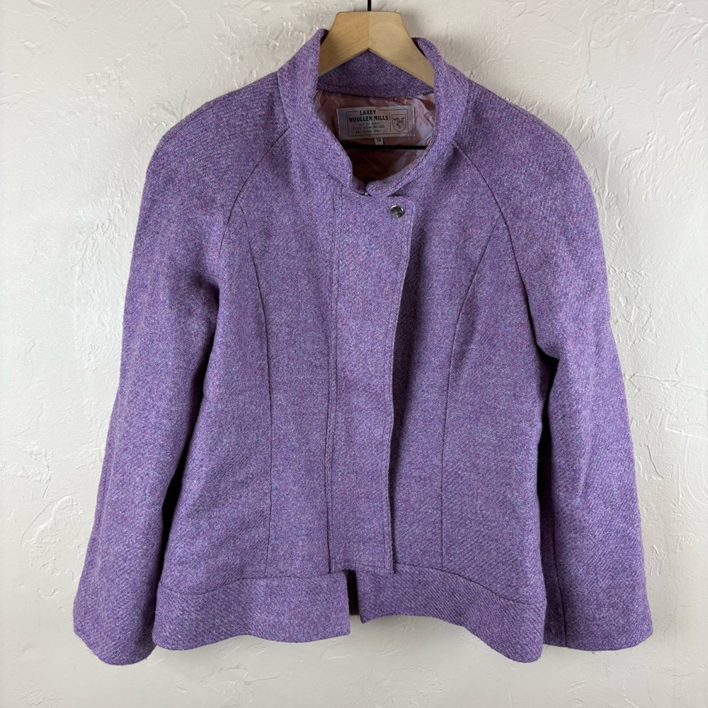 Laxey Woollen Mills Isle Of Man Purple Jacket Blazer